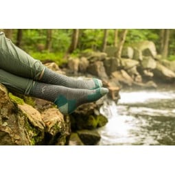 Darn Tough Hiker Micro Crew Socke Damen Slate im Einsatz
