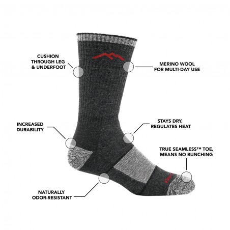 Hiker Boot Sock Full Cushion Black mit Features