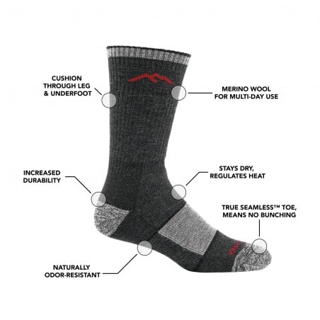 Hiker Boot Sock Full Cushion Black mit Features Hiker Boot Sock Full Cushion Black mit Features