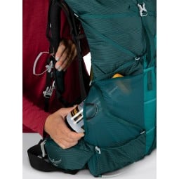 Eja 48 Rucksack Damen mit praktischen Seitentaschen, die sich ohne Absetzen des Rucksacks erreichen lassen