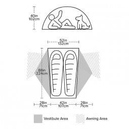 Big Agnes Copper Spur UL2 Abmessungen