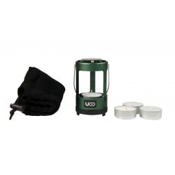 UCO Mini Windlicht Set mit Packsack und drei zusätzlichen Teelichtern dabei