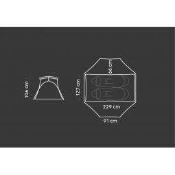 Dagger OSMO 2P Zelt Grundriss