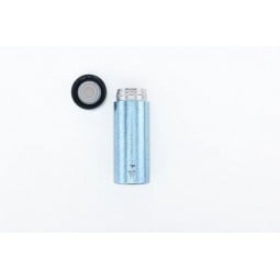 Titanium Vacuum Bottle 3er Set 200 ml blau mit Deckel daneben