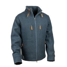 Steinkauz Lodenfleecejacke Kragenhuber Petrol Herren Wolljacke