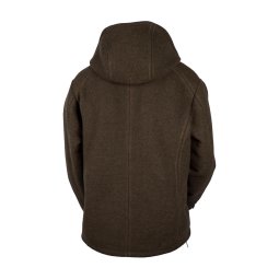 Steinkauz Loden Jacke Kapuzenhuber Dunkelbraun Rückseite