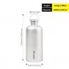 Titanium Water Bottle Clip Top 400 ml mit Abmessungen