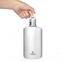 Titanium Water Bottle Slim mit Loop Cap