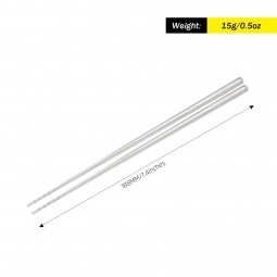 Titanium Chopsticks Hollow Abmessungen und Gewicht