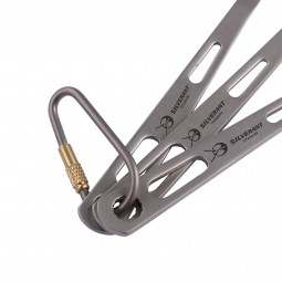 SilverAnt Titanium Cutlery Set 3 Piece mit Karabiner aneinander befestigt