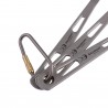 SilverAnt Titanium Cutlery Set 3 Piece mit Karabiner aneinander befestigt