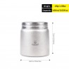 SilverAnt Titanium Tea Tin Case mit Abmessungen und Gewicht