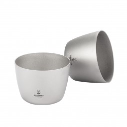 Zwei SilverAnt Titanium Shot Glasses nebeneinander (Lieferumfang nur 1 Shotglas)