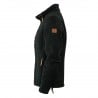 Lodenfleecejacke Kragenhuber Schwarz Seitenansicht