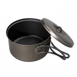 Titanium Non-Stick Pot 1,3L mit Deckel daneben