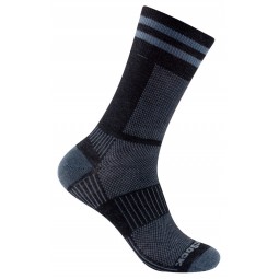Wrightsocke Coolmesh II Crew Socke Black Grey doppellagige Wandersocken