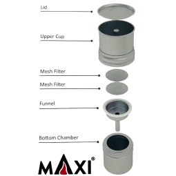 Maxi Life Enhance My Clean Coffeemaker Titanium Schema mit Einzelteilen