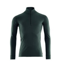 Aclima Warmwool Mock Neck Zip Men Green Gables