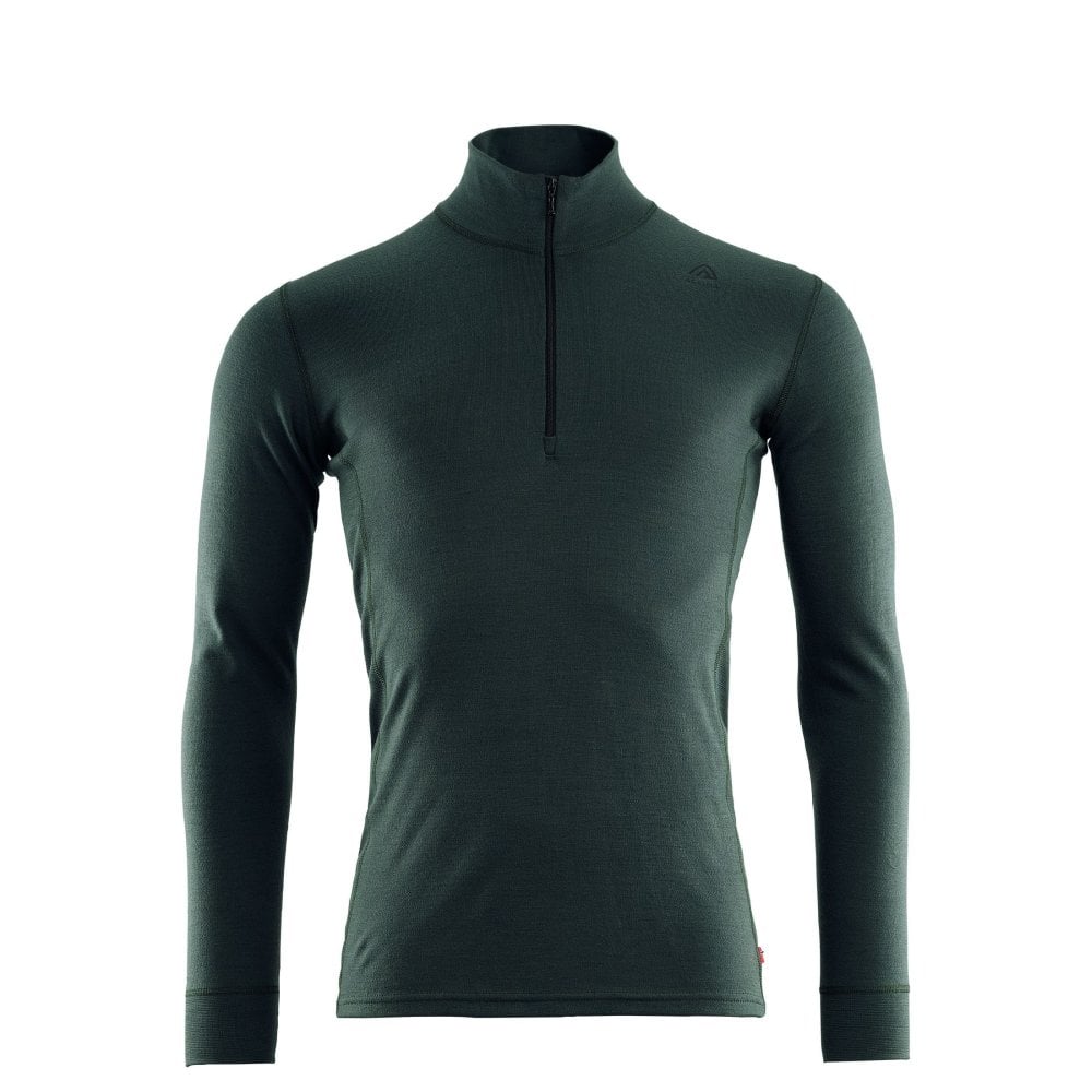 Warmwool Mock Neck Zip XL Dunkelgrün