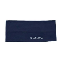 Aclima Lightwool Headband Navy Blazer flach ausgebreitet