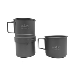 My Clean Coffeemaker Set Titanium mit Tasse daneben
