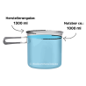 Evernew Titanium Non-Stick Pot 1,3L mit nutzbarem Volumen von rund 1 Liter
