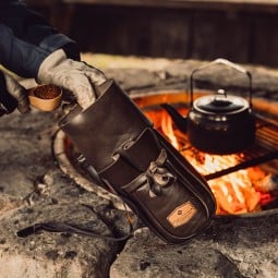 Stabilotherm Lederbeutel für Kaffee im Einsatz