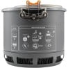 Jetboil Stash Kochsystem mit aufgedruckter Anleitung zum Zusammenpacken