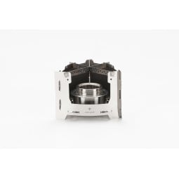 Snow Peak Kaen Stove Koen mit Spiritusbrenner und Kocherstand