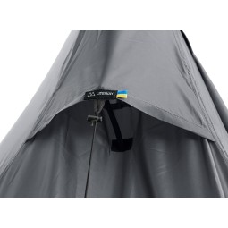 Liteway PyraOmm Duo Tarp grau Detailansicht Lüfter