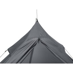 Liteway PyraOmm Duo Tarp grau oben aufgehängt