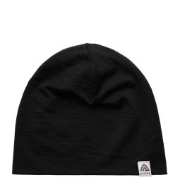 Aclima Lightwool Relaxed Beanie schwarz flache Ansicht