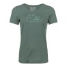 Ortovox 120 Cool Tec Leaf Logo T-Shirt Damen Arctic Grey