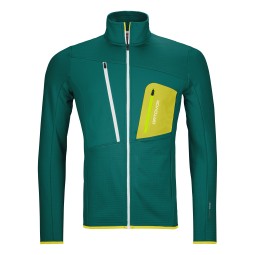 Ortovox Fleece Grid Jacket Men Pacific Green