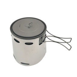 Vesuv Outdoor Titan Windschutz mit Toaks Pot 700 D115 darin