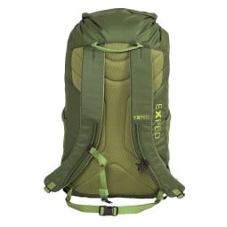 Exped Typhoon 25 wasserdichter Tagesrucksack Forest Rückseite