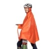 Tatonka Bike Poncho Red Orange mit reflektierenden Elementen und helmtauglicher Kapuze