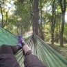 Leleka Hammock Mosquito Mesh im Einsatz von innen betrachtet