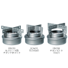Evernew T0.3 Trive Ti Topfstand mit den anderen beiden Topfkreuzen im Vergleich