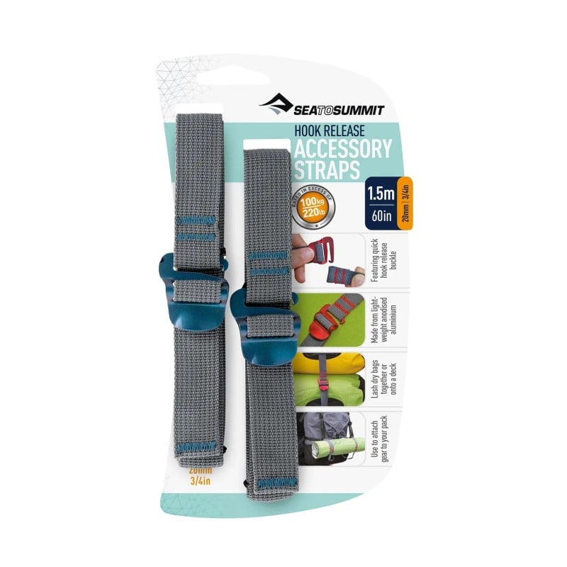 Sea to Summit Hook Release Accessory Straps 20 mm Breite und 1,50 m Länge Sea to Summit Hook Release Accessory Straps 20 mm Breite und 1,50 m Länge