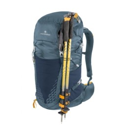 Trekkingstöcke am Ferrino Backpack Agile 45 blue befestigt