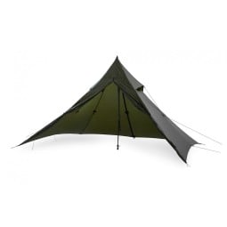 Liteway PyraOmm Max Tarp Olive, vorne geöffnet