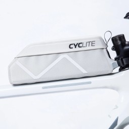 CYCLITE Top Tube Bag 02 Lightgrey auf Oberrohr montiert