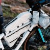 CYCLITE Top Tube Bag Large 01 Lightgrey beispielhaft mit Frame Bag darunter