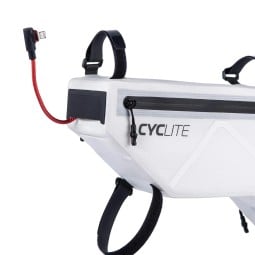 CYCLITE Frame Bag Large 01 Lightgrey Vorderseite mit Kabelausgang