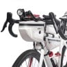 CYCLITE Handle Bar Aero Bag Lightgrey zusammen mit anderen Taschen befestigt