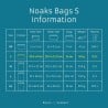 Noaks Bag S Wasserdichte Beutel 5er-Pack Abmessungen