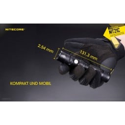 Nitecore MT21C LED Taschenlampe mit kompakten Maßen