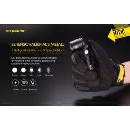 Leuchtmodi der Nitecore MT21C LED Taschenlampe