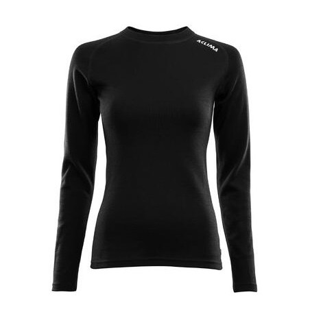 Aclima Warmwool Shirt Crew Neck Damen Schwarz